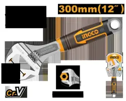 Ingco 300mm Adjustable Wrench for Industrial & Business Applications