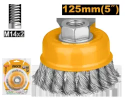 Щетка-скребок с гайкой Ingco 125мм WB21251