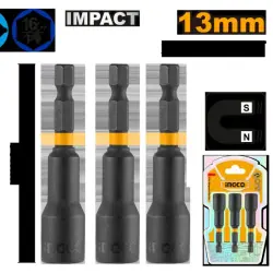Ingco AMN1331 13mm 3 sany magnetli täsirli uçlar toplumy