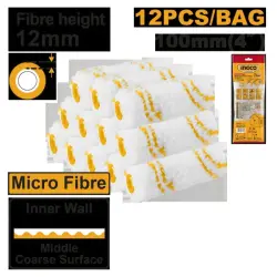 Ingco 100mm Internal Wall Roller Attachments HRC560412, 4pcs x 12 packs