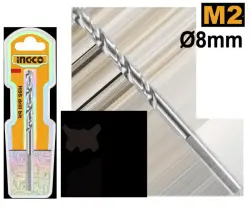 Сверло Ingco M2 HSS 2 8,0 мм DBT11300801 для производства и мастерских