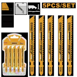 Ingco JBT144D Jigsaw Blade for Wood 74 mm 6TPI 5 pcs
