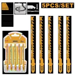 Ingco Jigsaw Blades for Wood 74mm 6TPI, Model JBT244D