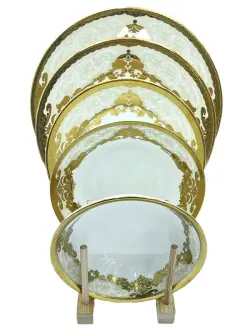 MLD MLD513-36 | Dinner Set Feather-Gold 32 pcs for 6 Persons
