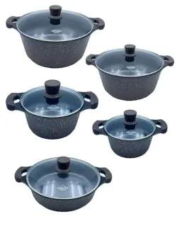 Uakeen VK-33-9 | Granite-Coated Cookware Set 9 pcs