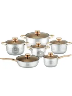 Kaisa Villa KV-6618 | Stainless Steel Cookware Set 12pcs