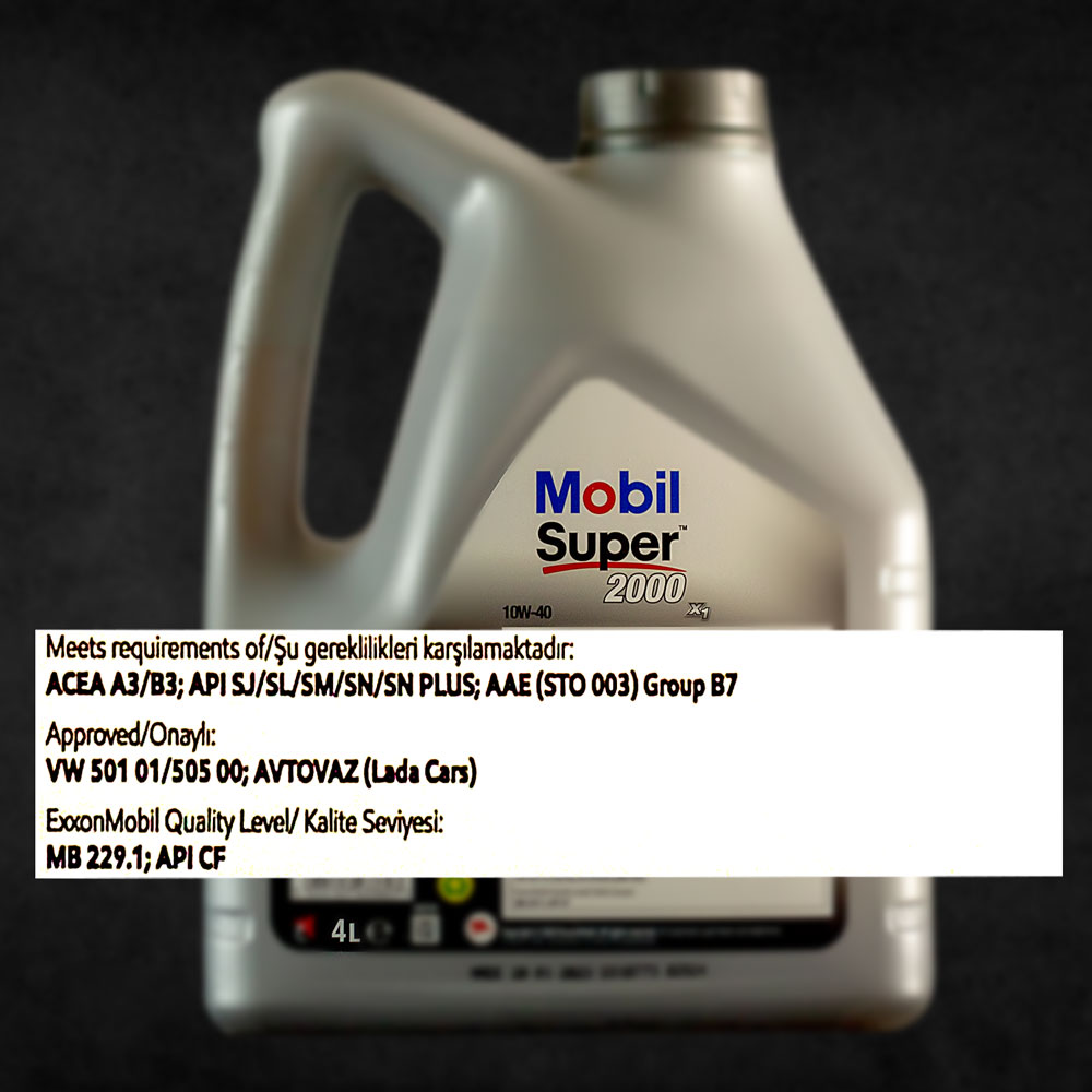 Mobil Super 2000 10W-40 - 4L