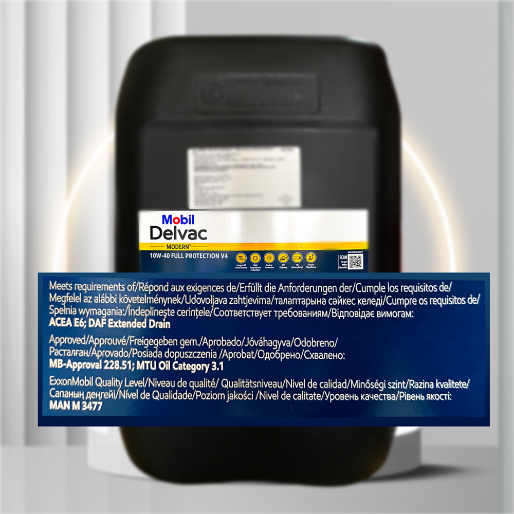 Mobil Delvac Modern 10W-40 Полная защита V4