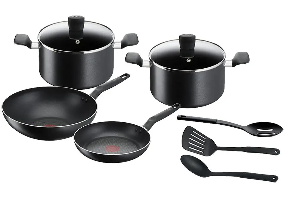 Tefal COOKTEFSUPER9SET | Cookware Set Non-Stick Steel 9-Piece