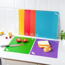 Plastic Cutting Board + Knife Set 21x30/24x34 cm