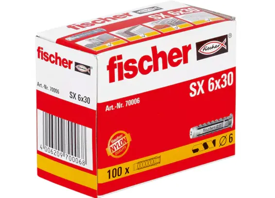 Распорный дюбель (чопик) SX 6 "FISCHER"